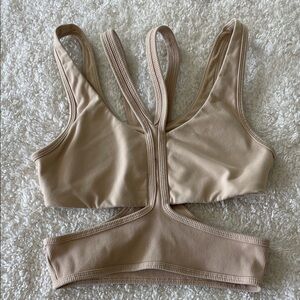 Women's ALO  Yoga Tan Sports Bra